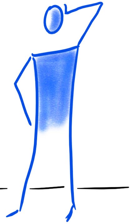 Der Agilist, blau gezeichnet
